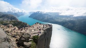 Været og temperatur i Preikestolen i mars 2026