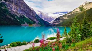 Været og temperatur i Lake Louise i august 2025